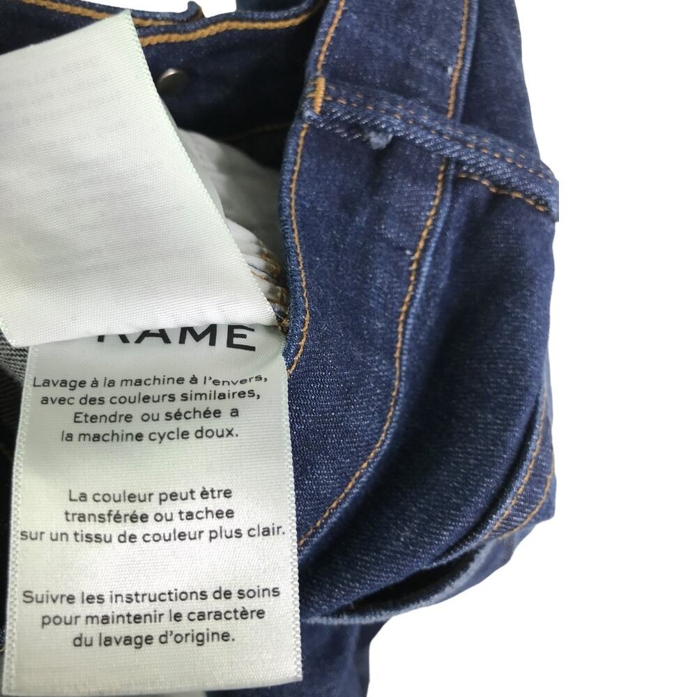 Frame Jeans Womens 28 Blue Le High Straight Denim High Rise Dark Wash Indigo - Picture 11 of 12